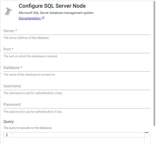 SQL Server reader properties