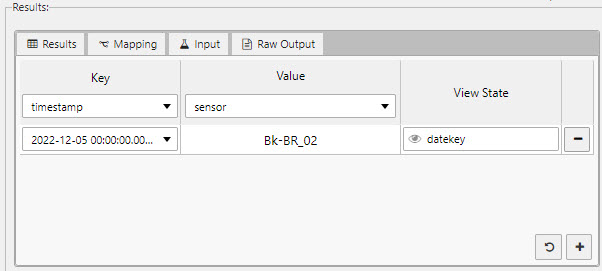 Mapping a _Value_ from a column _Key_ to a _View State_ parameter.