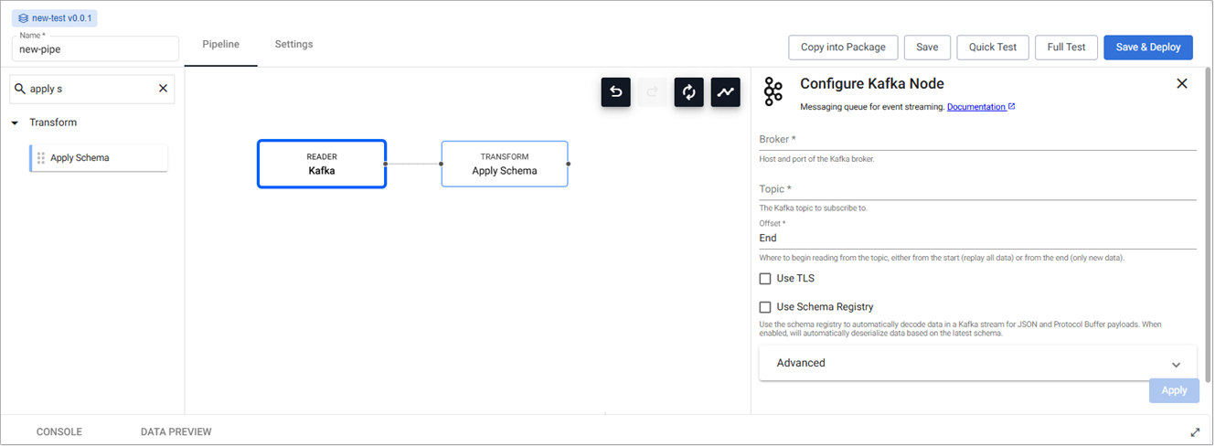 Node configuration