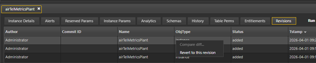 Revert instance