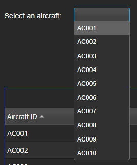 Select an aircraft