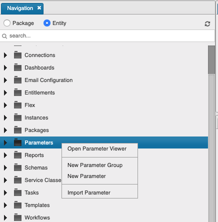 Import Menu