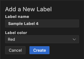 Create New Label