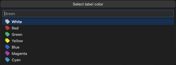 Edit Label Color