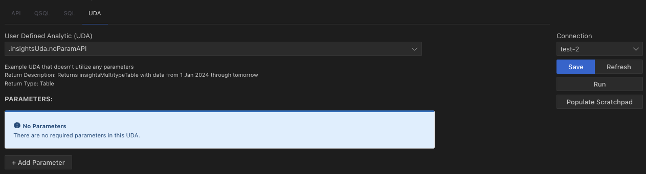 UDAs with no parameters
